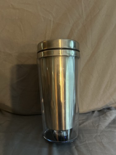 Stainless steel travel mug - stainless,