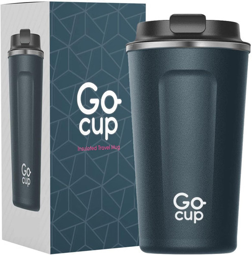 Stainless steel travel mug - stainless,