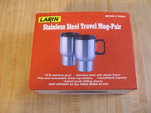 Stainless steel travel mug - steel,
