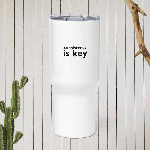 Travel mug with - a, handle