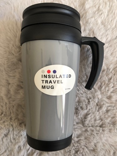 Travel mug 420ml grey - -,