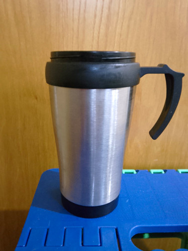 Stainless steel travel mug - stainless,