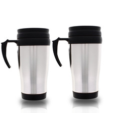 2x 500ml Travel Mug Stainless