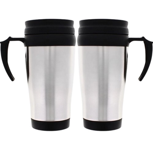 500ml travel mug stainless - 2x,