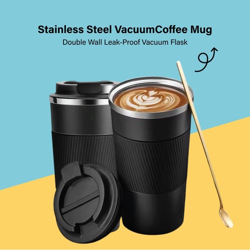 Stainless steel travel mug - stainless,